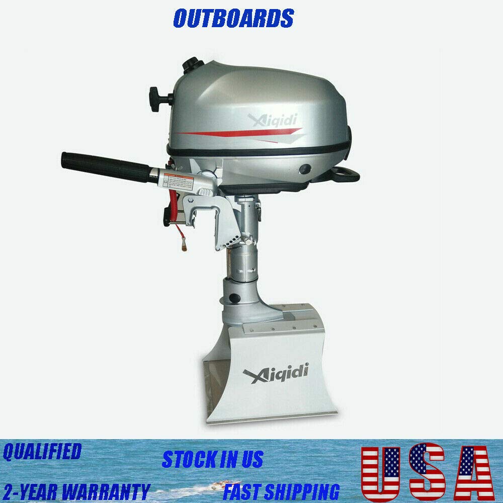 KPfaster Outboard Ship Stroke 4 6HP Board Heavy Duty Engine Water Cooling CDI 16"