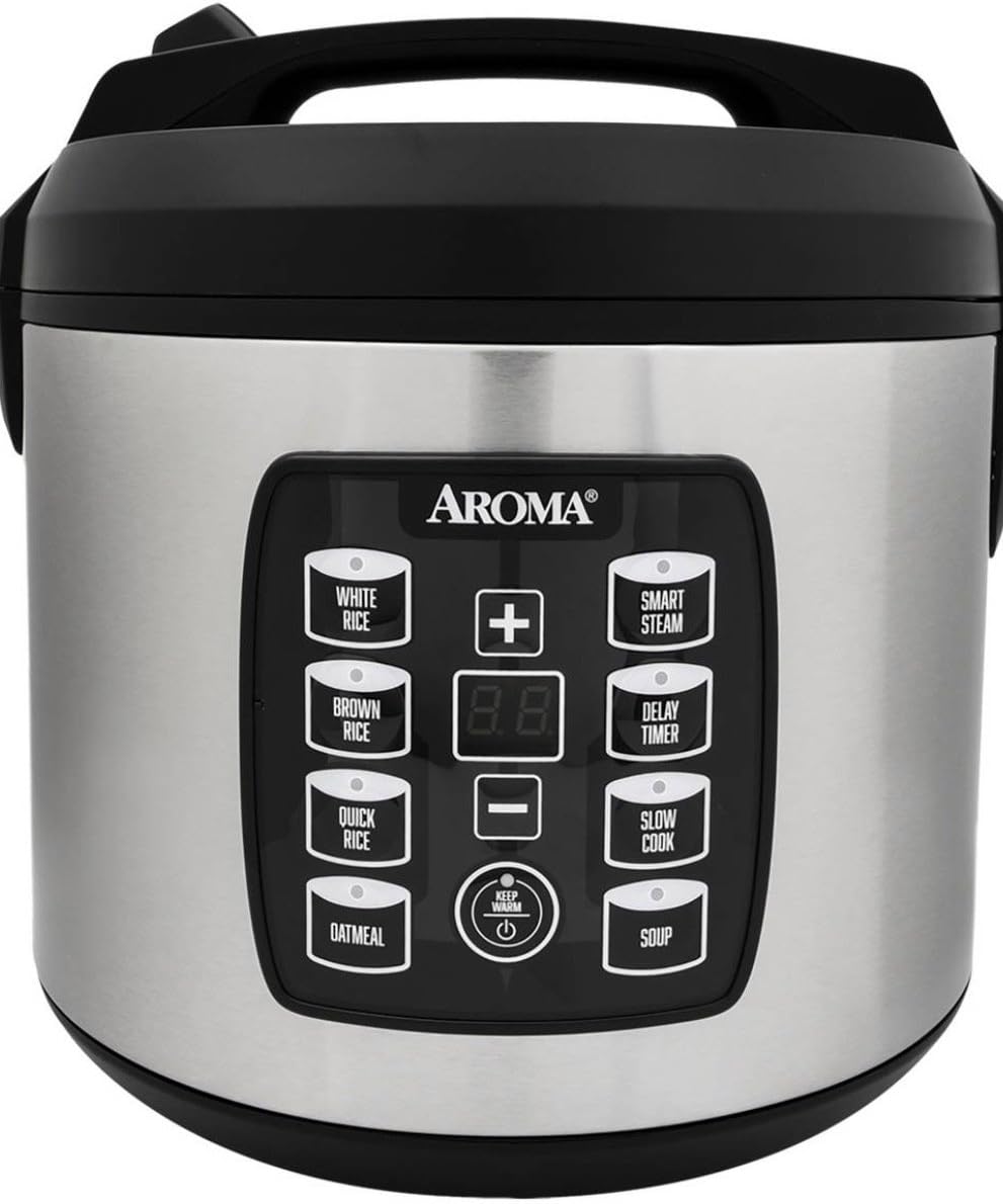 Aroma Digital Rice Cooker - Stainless Steel (20 cups) ARC-1030SB