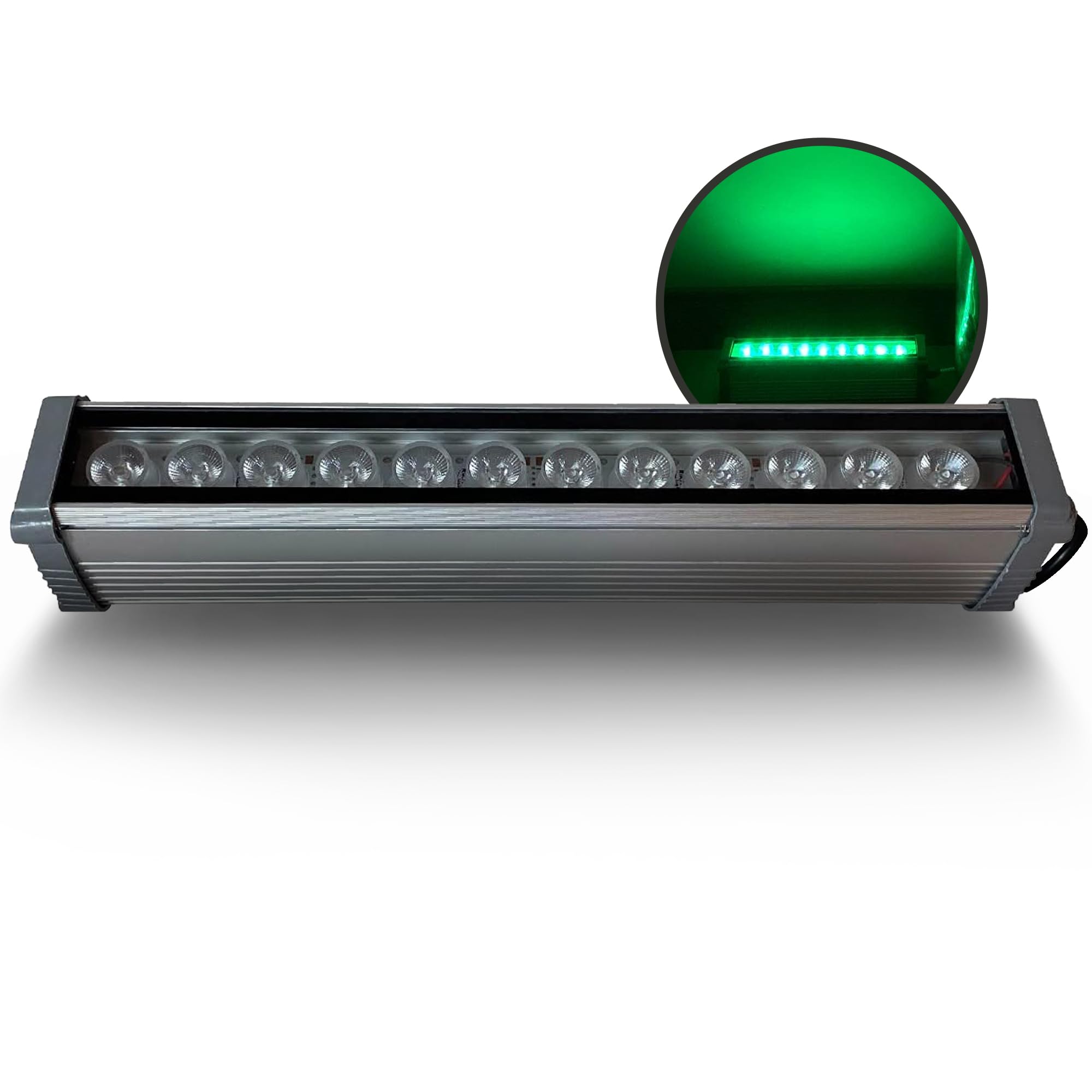 LedRica Indoor and Outdoor Lights, Modern Garden and Wall Lights, Weather-Resistant Indoor and Outdoor Wall Lights, Wall Washers with IP65 Waterproof Driver, Includes Hardware, Green, 12 Watts