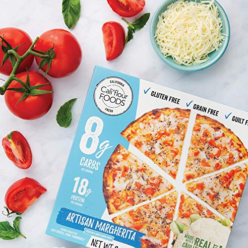 Cali'flour Foods Frozen Pizza (Variety Pack, 3 Pizzas) - Fresh Cauliflower Base | Low Carb, Gluten and Grain Free | Keto Friendly