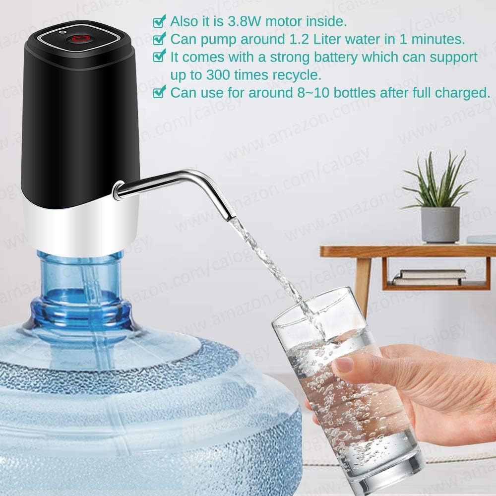 Water Dispenser for 5 Gallon Bottle, Kitchen Gadgets, Portable Drinking Water Pump with Rechargeable Battery, Gift for Mother's Day: Kitchen & Dining