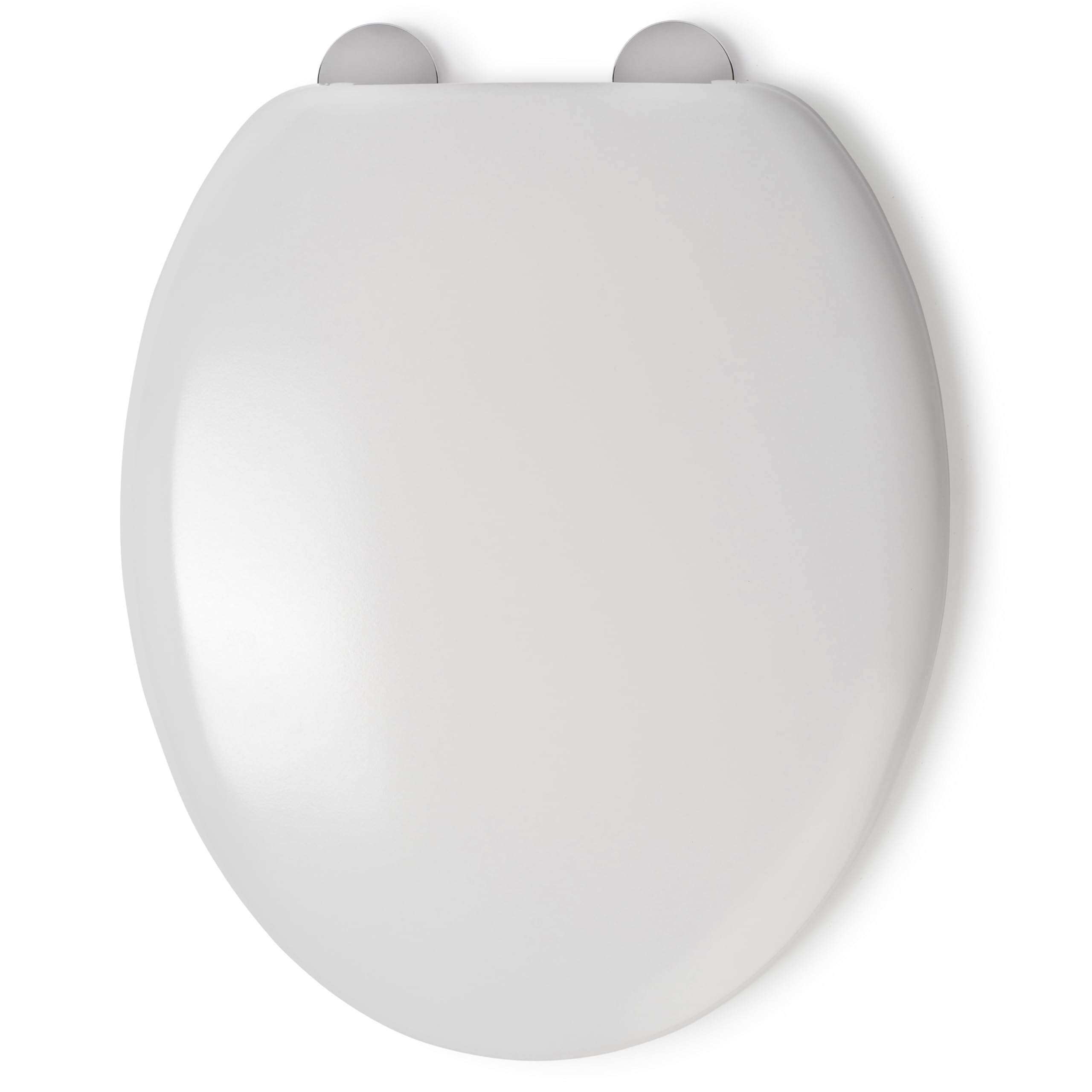 Croydex Grasmere Flexi-Fix White Toilet Seat - Adjustable Hinges with Rust Free Chrome Plated Hinge Covers, an Antibacterial Treated Surface and Made from Heavy Duty Thermoset Plastic (White)