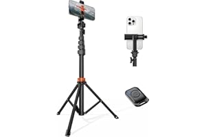 Vimose 66" Tripod for iPhone - Phone Tripod with Remote & Ultimate Phone Mount, Extendable Cell Phone Tripod Stand for Video 