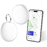 Eelexa 2025 Smart Tracker Tag 2 Pack, Tracker Tag, Key Finder Works for Apple Find My (iOS Only), Bluetooth Luggage Tracker, ltem Locator for Key,Wallet, Backpack,Suitcase, Bag, Birthday Gift