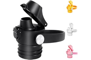 EIPOSAU Auto Flip Lid for Hydro Flask Standard Mouth Bottle, Spout lid for HydroFlask Narrow Mouth Bottle, Replacement Lid with Button Lock