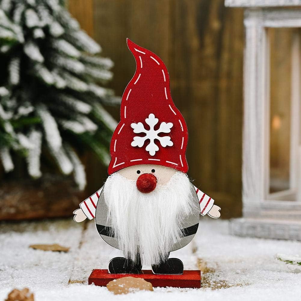 N/G Muñeco De Peluche De Gnomo De Santa De Madera De Navidad Adornos De