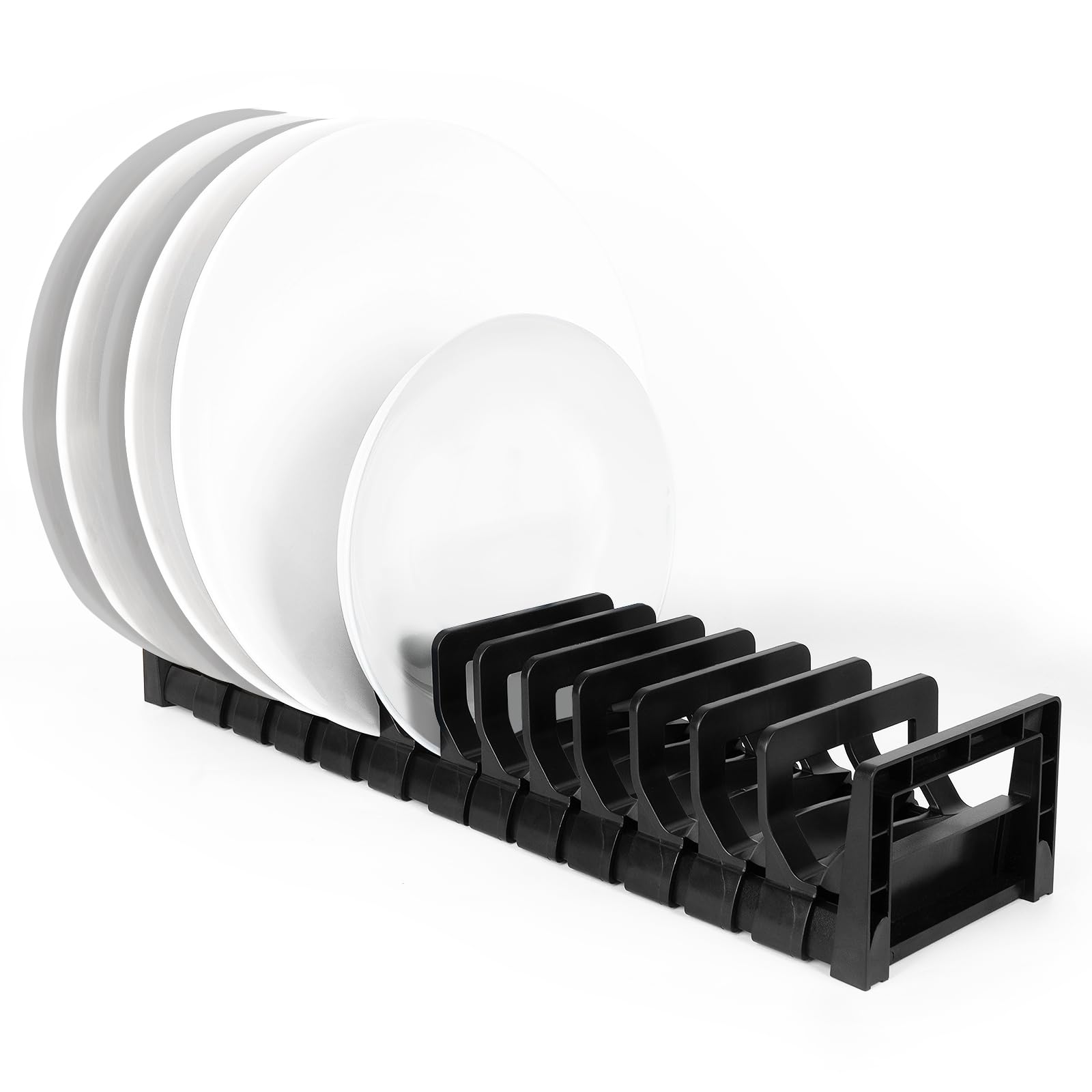 Linkidea Small Multifunction Dish Drying Rack, Drain Water Drying Rack, Dish Drainer for Kitchen Counter Sink (Black)