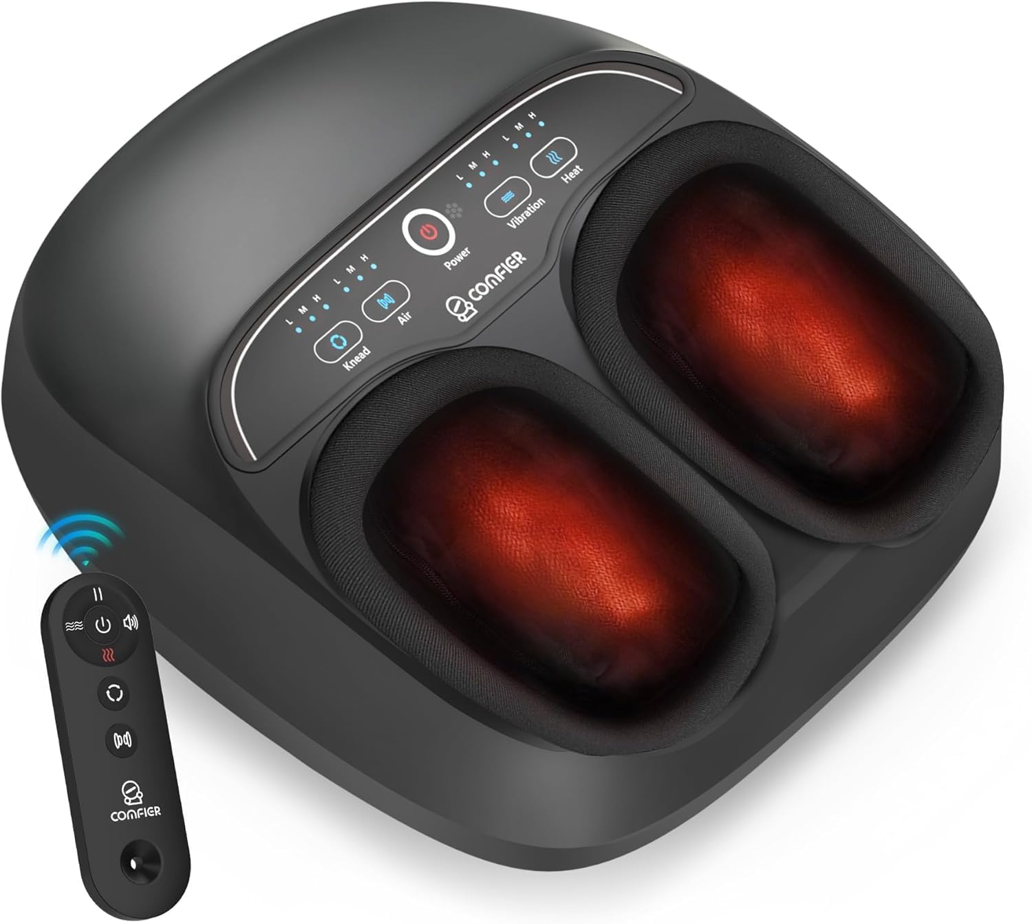 Photo 1 of COMFIER Foot Massager with Heat,Kneading,Vibration,Compression,Pause Function,Shiatsu feet Massager for Plantar Fasciitis Neuropathy, Gifts for Him/Her,Remote Control,Size 13