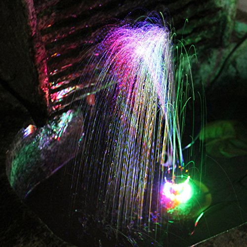 OTTFF 1.5cm/0.59" Inside Diameter - 12 LEDs Fountain Ring Lights Auto Colored Changing Submersible Water Pump Lighting for Garden Fish Aquarium with 4.7+4.5ft Overlength Cable (1) - Thumbnail 2