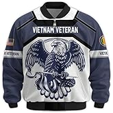 Vietnam Veteran Jackets For Men - Military Men Jacket, Premium Waterproof Coat, Veterans Day Gift, Full Size S - 6XL