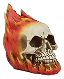 Ebros Gift Flaming Fire Hot Rod Skull Statue Hell