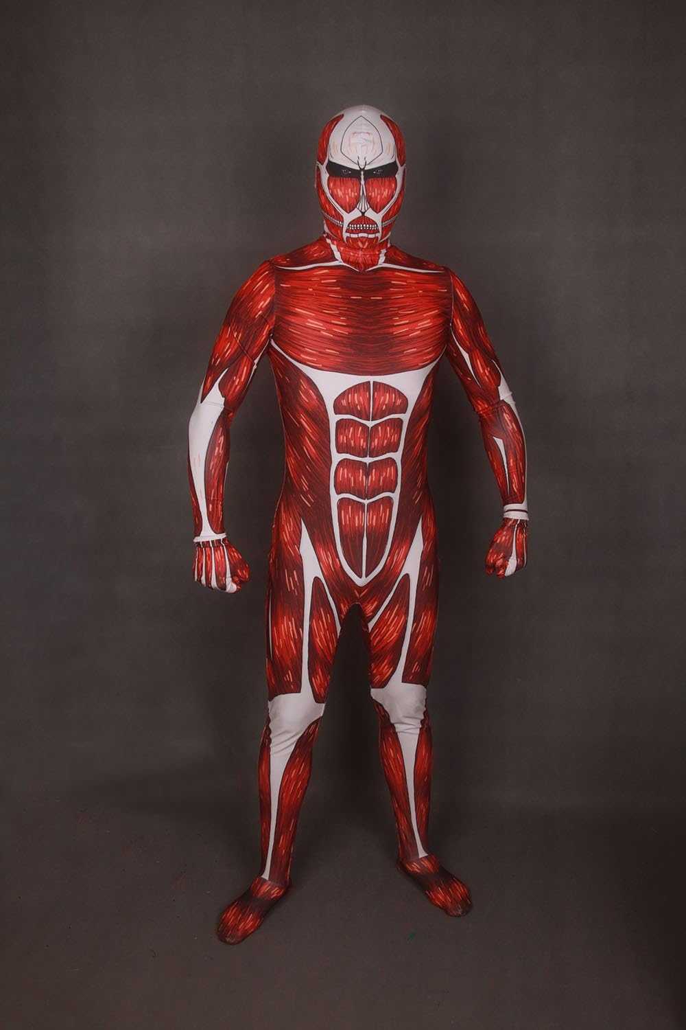 Amazon でたー 進撃の巨人 超大型巨人風 全身タイツ Lサイズ 175 185cm コスプレwater Lily サイズsml有 兵団のあれ付 Lサイズ C16 コスプレ 仮装 通販