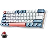 MACHENIKE Teclado para jogos, interruptor vermelho, 61 teclas (K500-B61), teclado mecânico com retroiluminação RGB Hot Swap U
