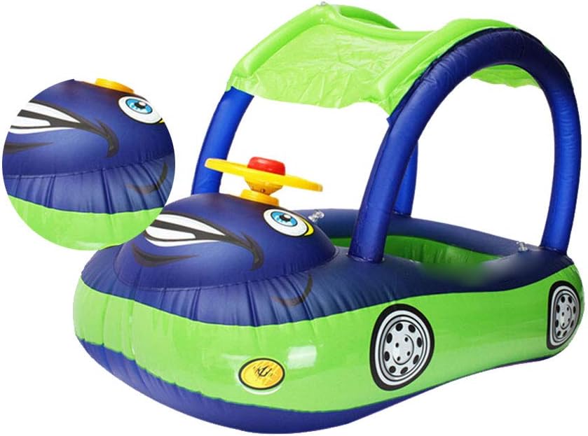 1pc Enfants Piscine Gonflable Anneau Dete Volant Parasol Modele De Voiture Jouet Amovible Auvent Siege Bebe Formateur Piscine Accessoires Vert Et Bleu Fonce Jeux De Plein Air Et Sports Jeux Et Jouets