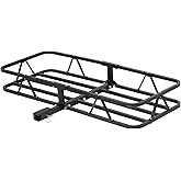 CURT 18145 Cargo Basket Hitch Trailer Hitch Cargo Carrier, 500 lbs. Capacity, 46-1/2-Inch x 17-1/2-Inch x 5-1/2-Inch, Fits 1-