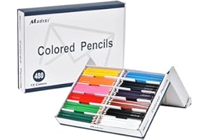 Madisi Colored Pencils Bulk - Pre-Sharpened - 12 Assorted Colors - 480 Bulk pack