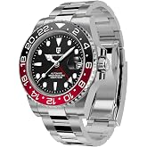 BENYAR Pagani Design Men's Watches GMT Automatic Watch for Men Sapphire Glass Fashion Business Stainless Steel 100M Waterproof Men's Wrist Watches PD-1662