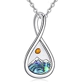 URONE Mustard Seed Necklace 925 Sterling Silver Mustard Seed Faith Pendant Christian Jewelry Gifts For Women