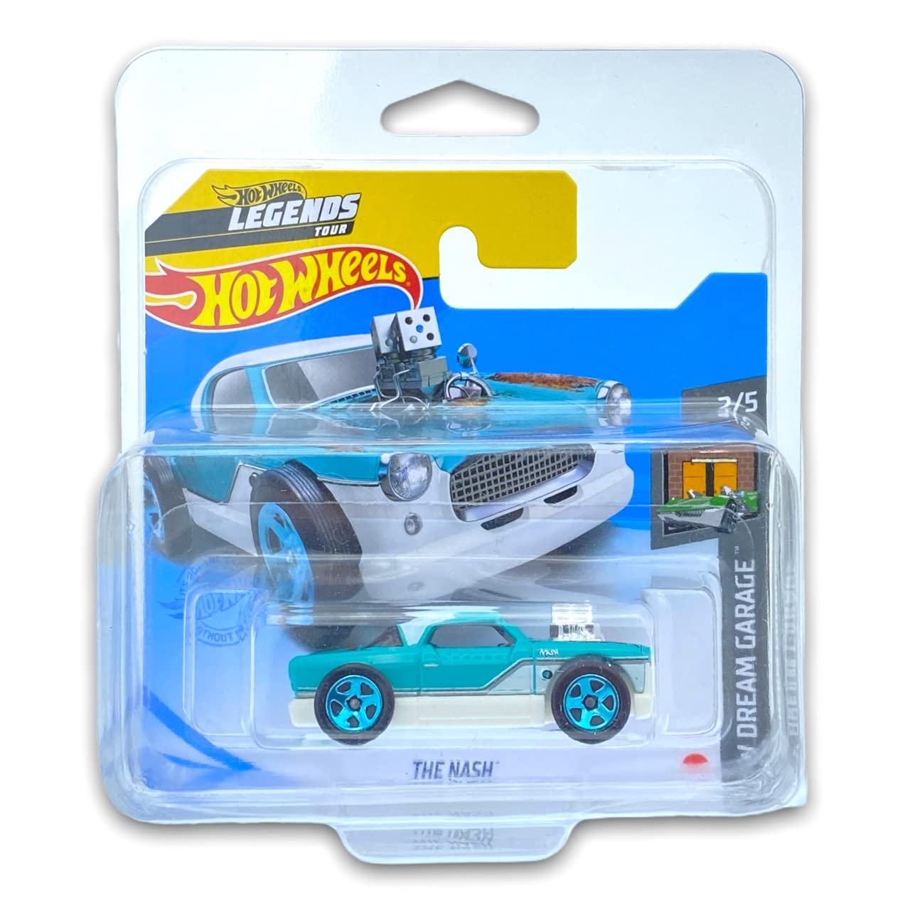 Hot Wheels The Nash (Turquoise/White) 2/5 HW Dream Garage 2021-1/250 (Short Card) *** COMES IN A KLAS CAR KEEPER PROTECTIVE COLLECTORS CASE *** GRX19