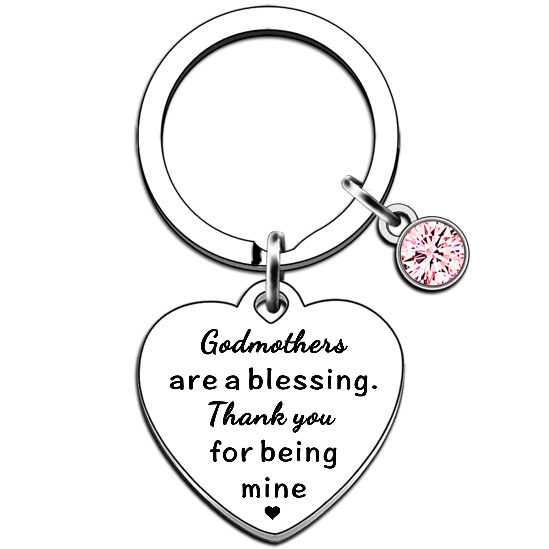 JMIMO Godmother Gifts Keyring Godmother Christmas Mother's Day Birthday Gifts