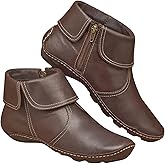 Womens Ankle Boots Wide Width with Zipper Non Slip Short Bots Dressy Business Casual Shoes Comfortable Ladies Booties Walking Flats