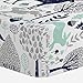 Carousel Designs Navy and Mint Woodland Animals Crib Sheet - Organic 100% Cotton Fitted Crib Sheet - Made in The USA