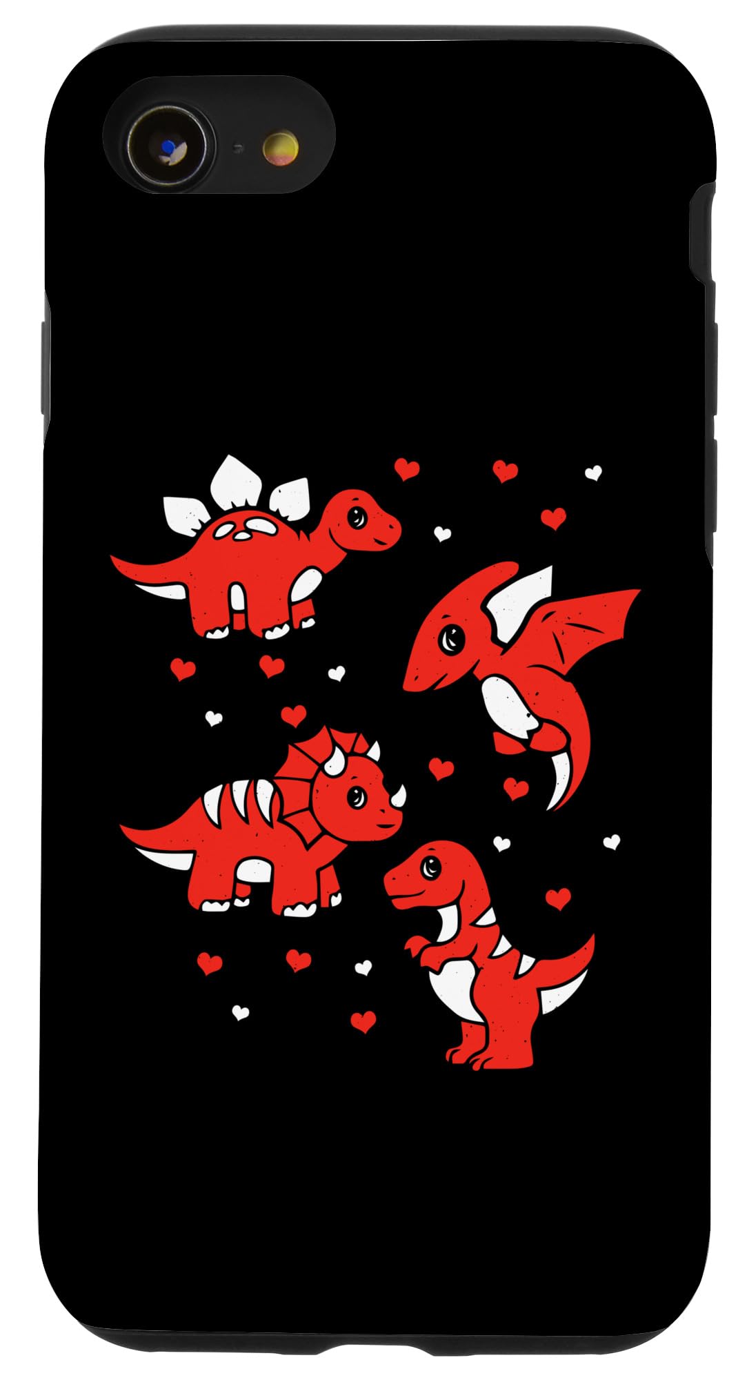 Cute Heart Dino Dinosaur Case for iPhone SE (2020) / 7 / 8