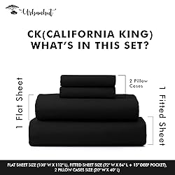 URBANHUT 100% Cotton California King Size Sheets