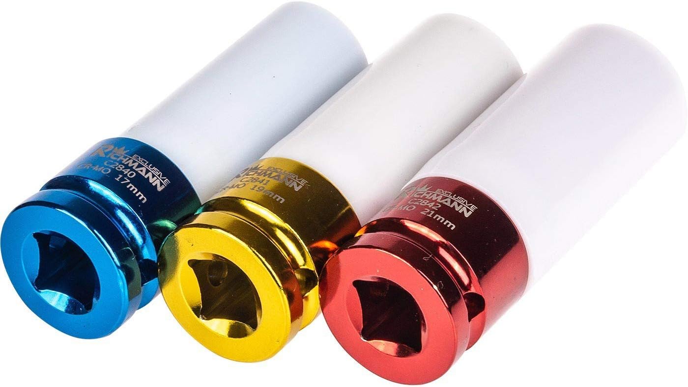 RICHMANN 1/2" hi-torque alloy deep impact sockets sizes 17, 19, 21mm (C4001) - Image 3