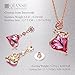 QIANSE Jewelry Set Gifts for Her for Women Rose Gold Necklace Earrings Jewelry Sets Crystals Set for Women for Her Christmas Birthday Gifts for Mom Grandma for Wife