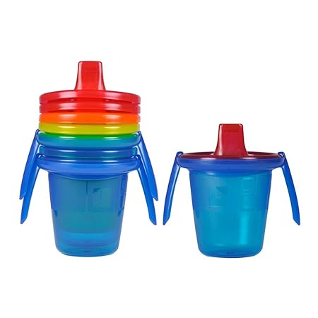 The First Years Take and Toss 7oz with 2 Removable Hand les 5 Pieces (Multicolor)