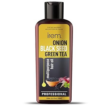 Irem Onion, Black Seed & Green tea Hair Oil For Hair Growth With Green Tea Oil Promotes Hair Growth Control Hair Fall & Dandruff 250ml