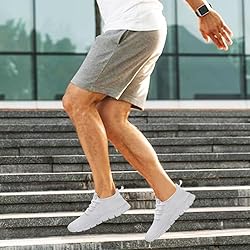 YOSFDC Men's White Running Shoes Slip On Walking