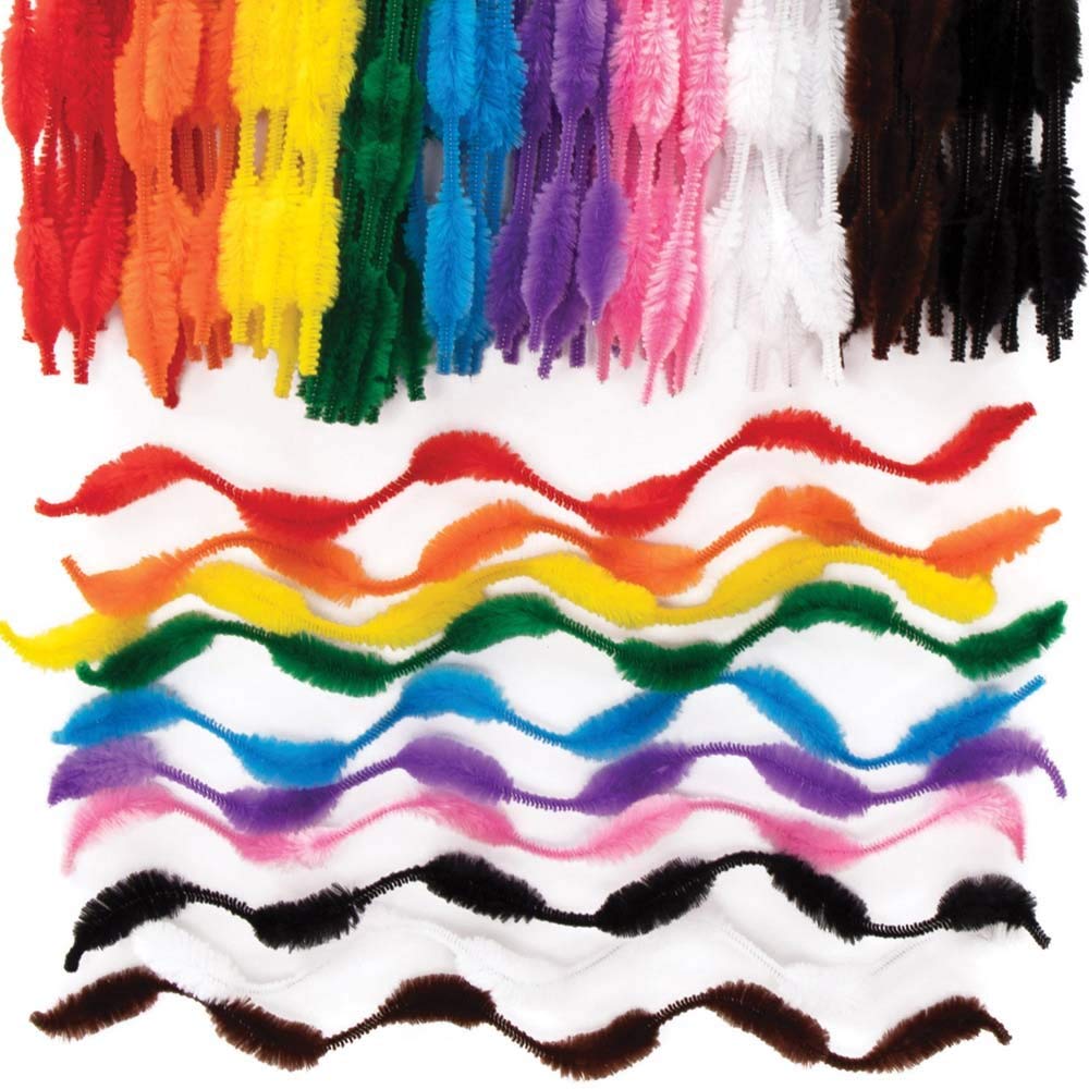 Baker Ross FE323 Bright Pipe Cleaners Craft Set - Pack of 100, Craft Wire, Card Making Supplies, Childrens Arts and Crafts Materials, Embellishments for Crafting