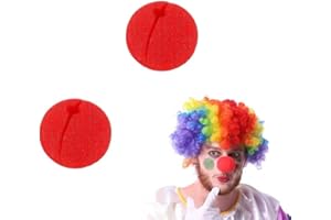 NT-ling Foam Clown Nose (2pcs), Red - For Halloween, Christmas, Costume Parties & More