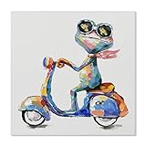 JAPO ART Funny Animal 100% Hand Painted Frog Oil