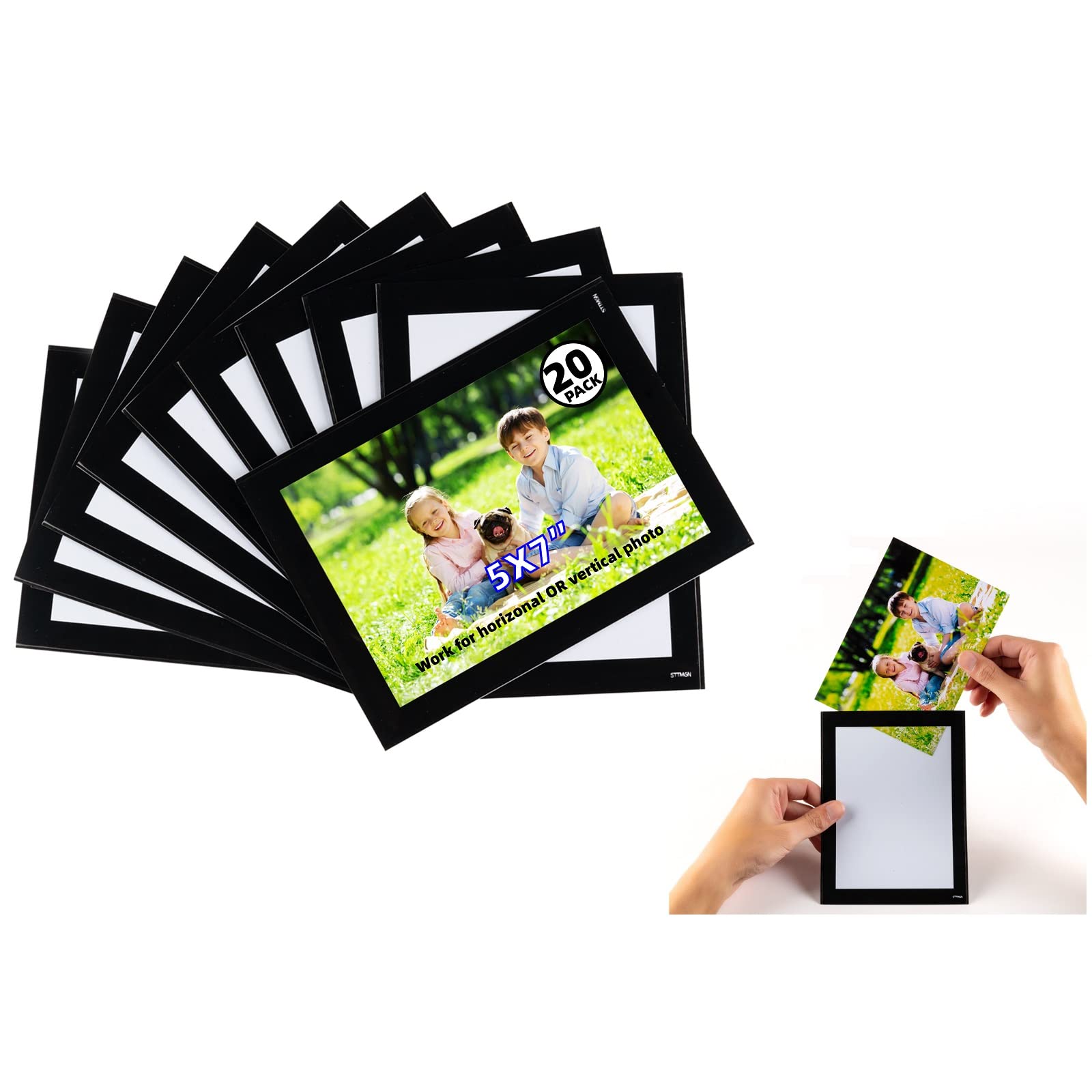 STTMGN 5X7 Magnetic Picture Frames for Fridge