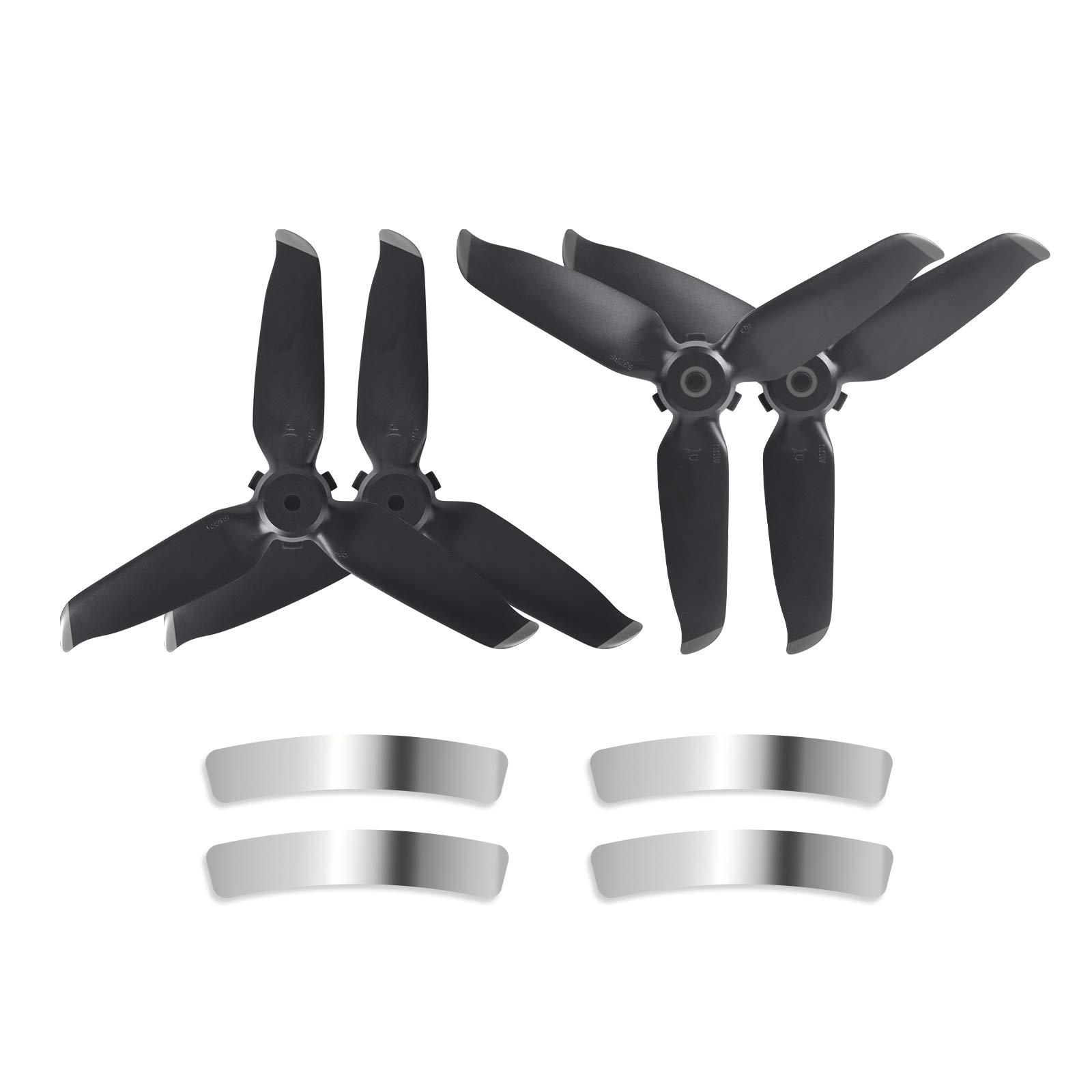 Fututech Propeller for DJI FPV Replacement Part for DJI FPV Drone Accessory, Silent Flight (Silver Two Pairs)