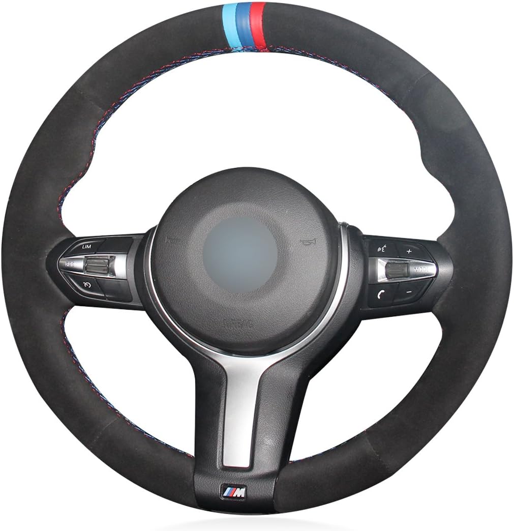 Amazon Com Mewant 1 4mm Thickness Black Suede Car Steering Wheel Cover For Bmw F87 M2 15 17 F80 M3 14 17 F M4 14 17 M5 F12 F13 M6 F85 Automotive