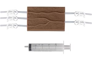 Ultrassist IV Injection Pad, Dark Skin Venipuncture Practice Pad with Simulated Dermatoglyph and Raised Veins for Nursing Student Training and Education