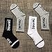 IRANMUN Thrasher Sports Cotton Socks Men Anti-Odor Low Ankle Crew Socks Unisex 3 Pairs