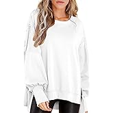 BWQ Womens Oversized Sweatshirt Crewneck Long Sleeve Shirts Pullover Sweatshirts S-2XL