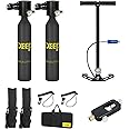 DIDEEP Scuba Tank Diving, 0.5L Capacity Mini Scuba Tank,Dive Portable Lungs for 7-10 Minutes Underwater Breathing, Diving Lung Tank Suitable for Emergency Rescue, Underwater Exploration