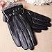 WARMEN Men's Texting Touchscreen Winter Warm Leather Driving Gloves (9, Black)