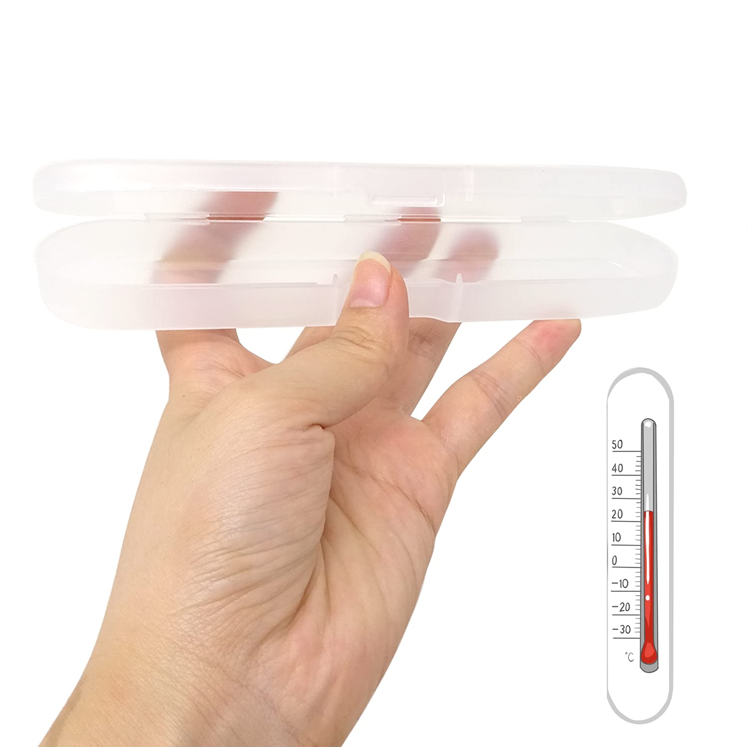 Honbay 4PCS Plastic Digital Thermometer Storage Case Containers Acne Needle Storage Box Pencil Case for Home (7 Inch)