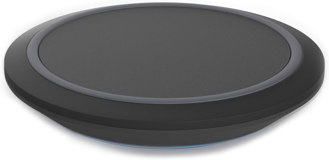 Fast Wireless Charger, Kcpella Qi Portable Wireless Charging Pad 10W for iPhone X 8 8 Plus, Samsung Galaxy S9 S9+ S8 Note8 S7 S7 Edge S6 S6 Edge, and Other Qi-Enabled Cell Phones (NO Adapter)