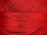 Red Yarn Art Tulip Size 10 Microfiber Thread - 50 Gram, 273 Yards
