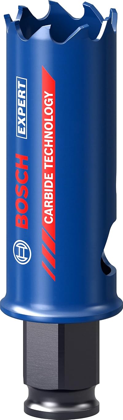 Bosch EXPERT Tough Material Hole Saw 22 x 60 mm for Wood/Metal/Brick