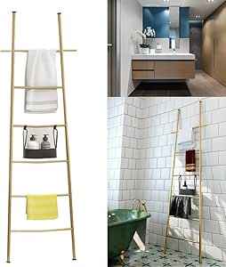 M-TOP Toallero Escalera peldaño Negro, Toallero Escalera de ...