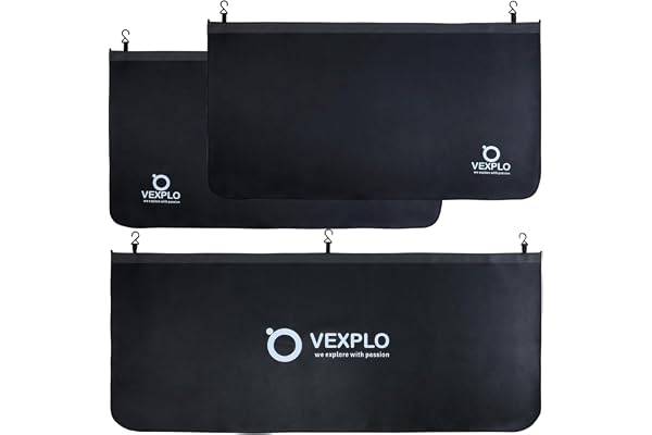 VEXPLO Thick Fender Covers for Mechanics Magnetic Car Fender Protector | 3 Piece Microfiber Leather Car Fender Covers with 28 N52 Magnets & 7 Hooks, Fit for SUV,Trucks and Cars- Size L